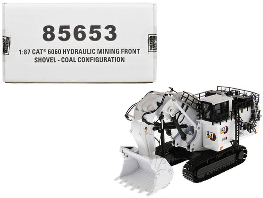 CAT Caterpillar 6060 Hydraulic Mining Front Shovel Coal Configuration White "High Line Series" 1/87 (HO) Scale Diecast Model by Diecast Masters by Diecast Masters