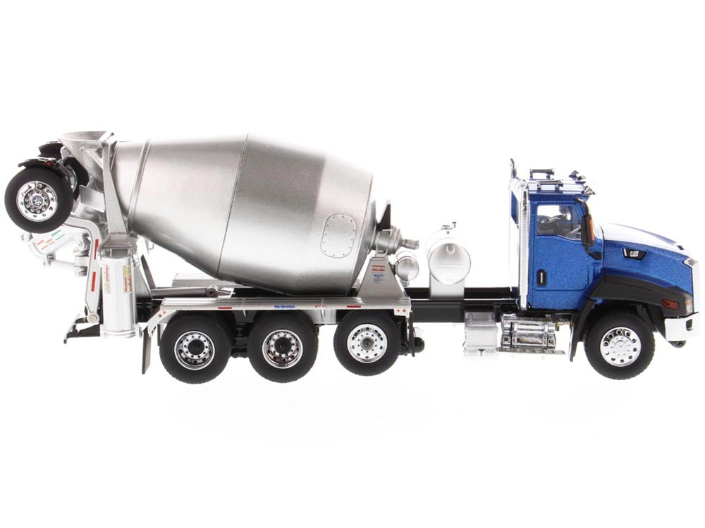 CAT Caterpillar CT660 Day Cab Tractor with McNeilus Concrete Mixer Truck Blue Metallic 1/50 Diecast Model by Diecast Masters by Diecast Masters