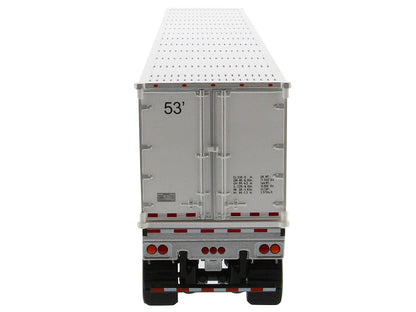 Peterbilt 579 UltraLoft Truck Tractor Red with "CAT Caterpillar" Mural Dry Van Trailer "Transport Series" 1/50 Diecast Model by Diecast Masters by Diecast Masters