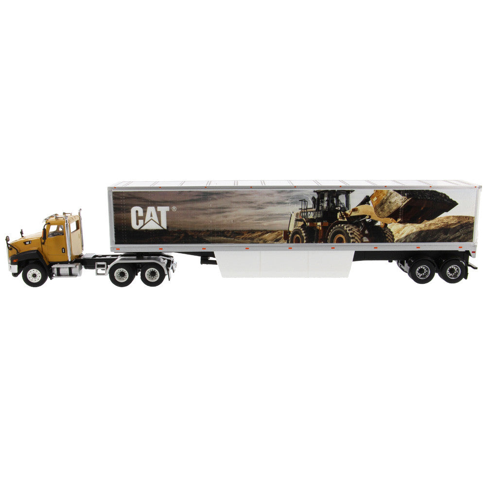 CAT Caterpillar CT660 Day Cab with Caterpillar Mural Dry Van Trailer "Transport Series" 1/50 Diecast Model by Diecast Masters by Diecast Masters