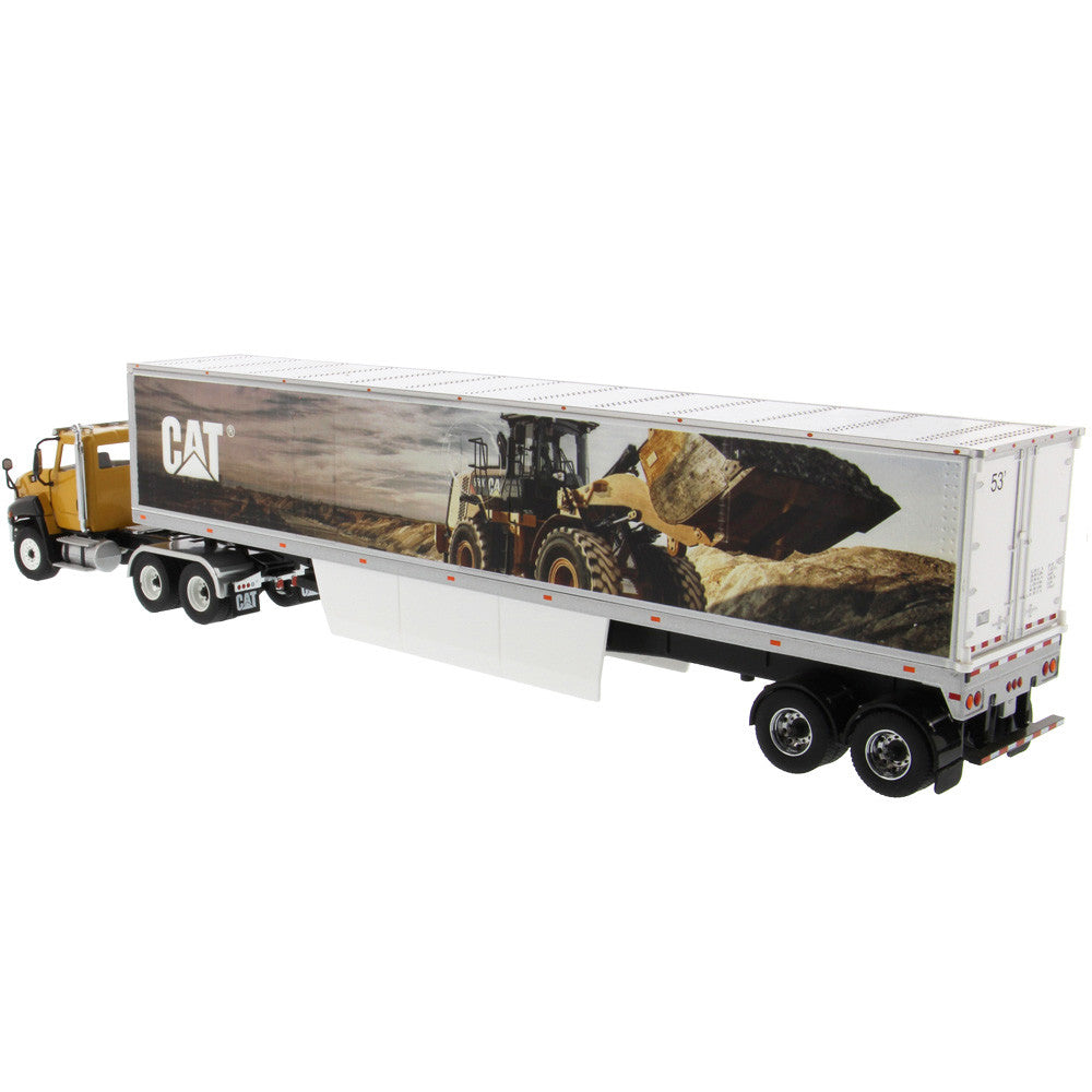 CAT Caterpillar CT660 Day Cab with Caterpillar Mural Dry Van Trailer "Transport Series" 1/50 Diecast Model by Diecast Masters by Diecast Masters