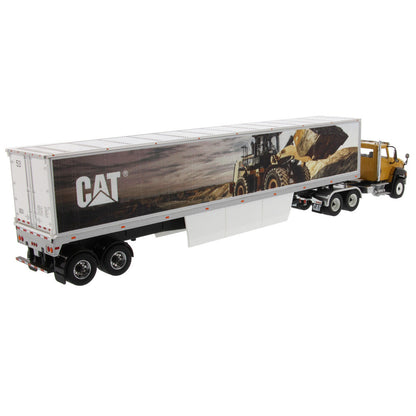 CAT Caterpillar CT660 Day Cab with Caterpillar Mural Dry Van Trailer "Transport Series" 1/50 Diecast Model by Diecast Masters by Diecast Masters