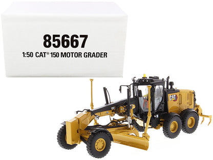 CAT Caterpillar 150 Motor Grader with Operator "High Line Series" 1/50 Diecast Model by Diecast Masters by Diecast Masters