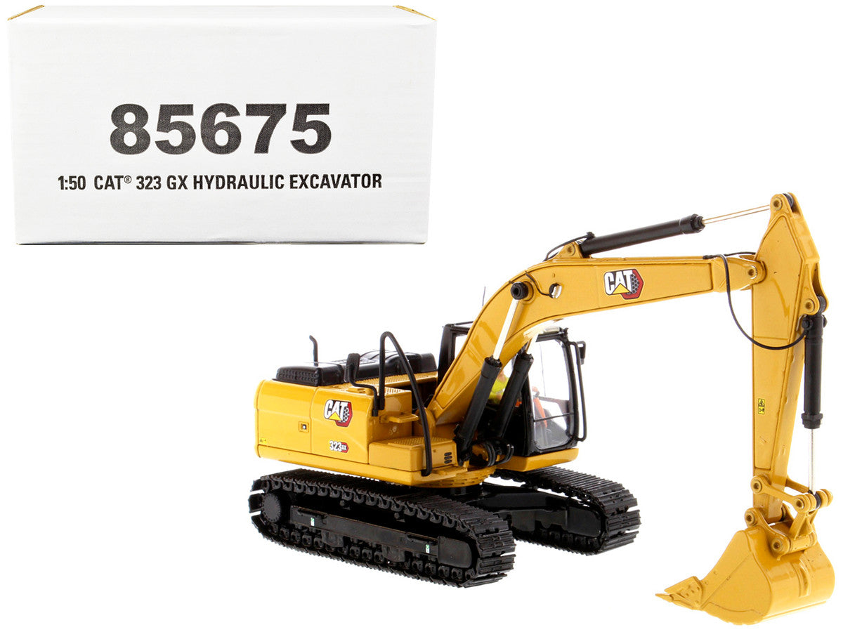 CAT Caterpillar 323 GX Hydraulic Excavator with Operator "High Line" Series 1/50 Diecast Model by Diecast Masters by Diecast Masters
