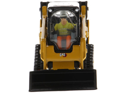 CAT Caterpillar 259D3 Compact Track Loader with Work Tools and Operator Yellow "High Line Series" 1/50 Diecast Model by Diecast Masters by Diecast Masters