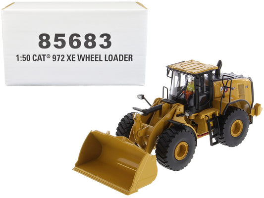 CAT Caterpillar 972 XE Wheel Loader Yellow with Operator "High Line Series" 1/50 Diecast Model by Diecast Masters by Diecast Masters
