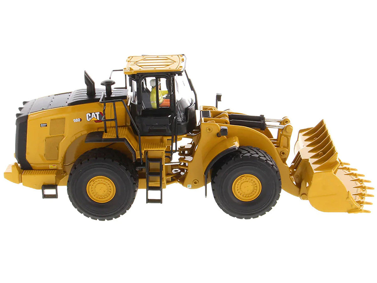 CAT Caterpillar 980 Wheel Loader Yellow with Operator "High Line Series" 1/50 Diecast Model by Diecast Masters by Diecast Masters