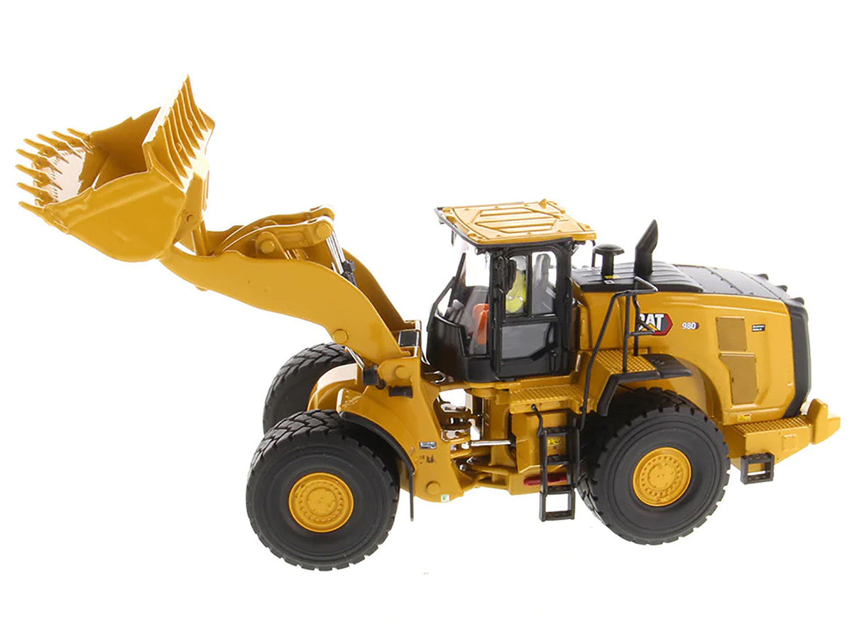 CAT Caterpillar 980 Wheel Loader Yellow with Operator "High Line Series" 1/50 Diecast Model by Diecast Masters by Diecast Masters