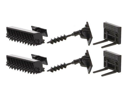 Set of 2 pieces CAT Caterpillar 272D2 Skid Steer Loader and CAT Caterpillar 297D2 Compact Track Loader with Accessories 1/64 Diecast Models by Diecast Masters-3