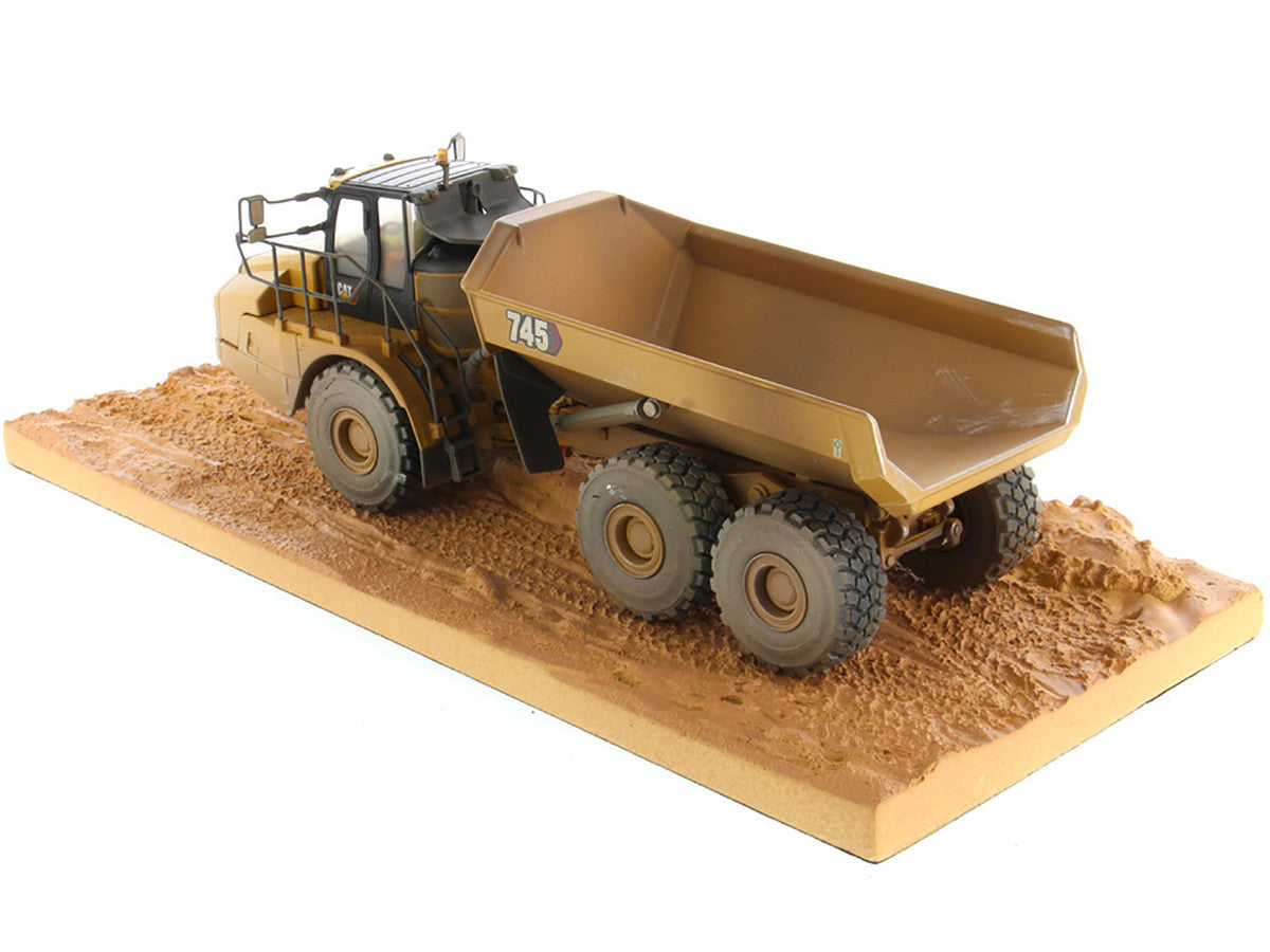 CAT Caterpillar 745 Articulated Truck with Operator (Dirty Version) "Weathered" Series 1/50 Diecast Model by Diecast Masters by Diecast Masters