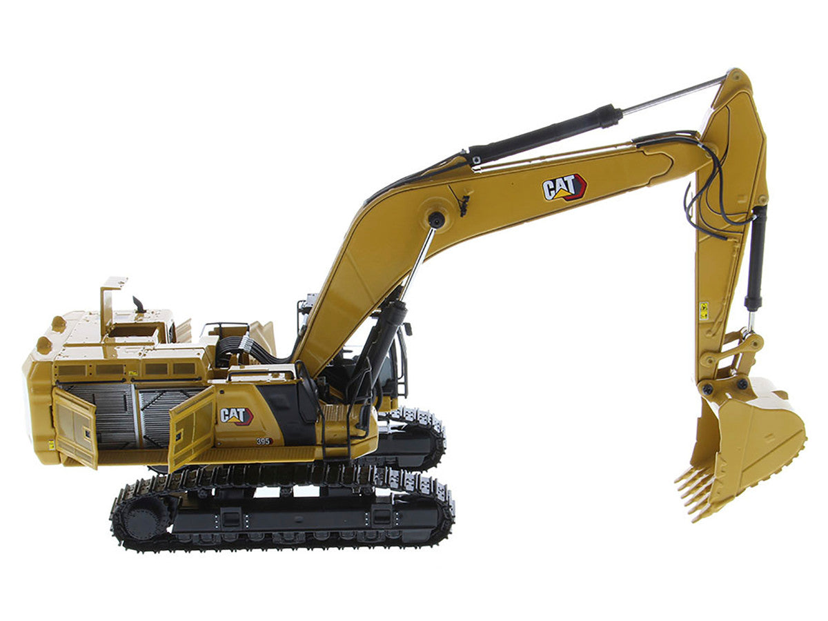 CAT Caterpillar 395 Next Generation Hydraulic Excavator (General Purpose Version) Yellow with Operator and Additional Tools "High Line" Series 1/50 Diecast Model by Diecast Masters by Diecast Masters
