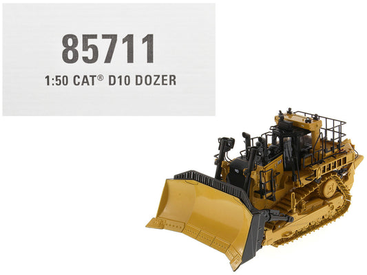 CAT Caterpillar D10 Track Type Dozer Yellow "High Line Series" 1/50 Diecast Model by Diecast Masters by Diecast Masters