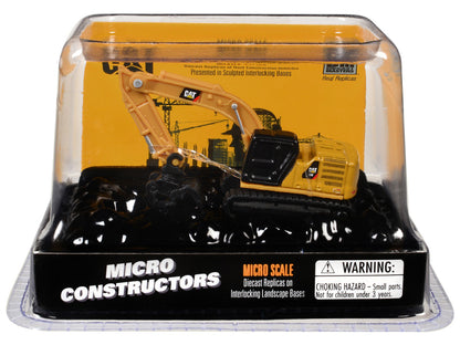 CAT Caterpillar 320 Hydraulic Excavator Grapple Yellow "Micro-Constructor" Series Diecast Model by Diecast Masters by Diecast Masters