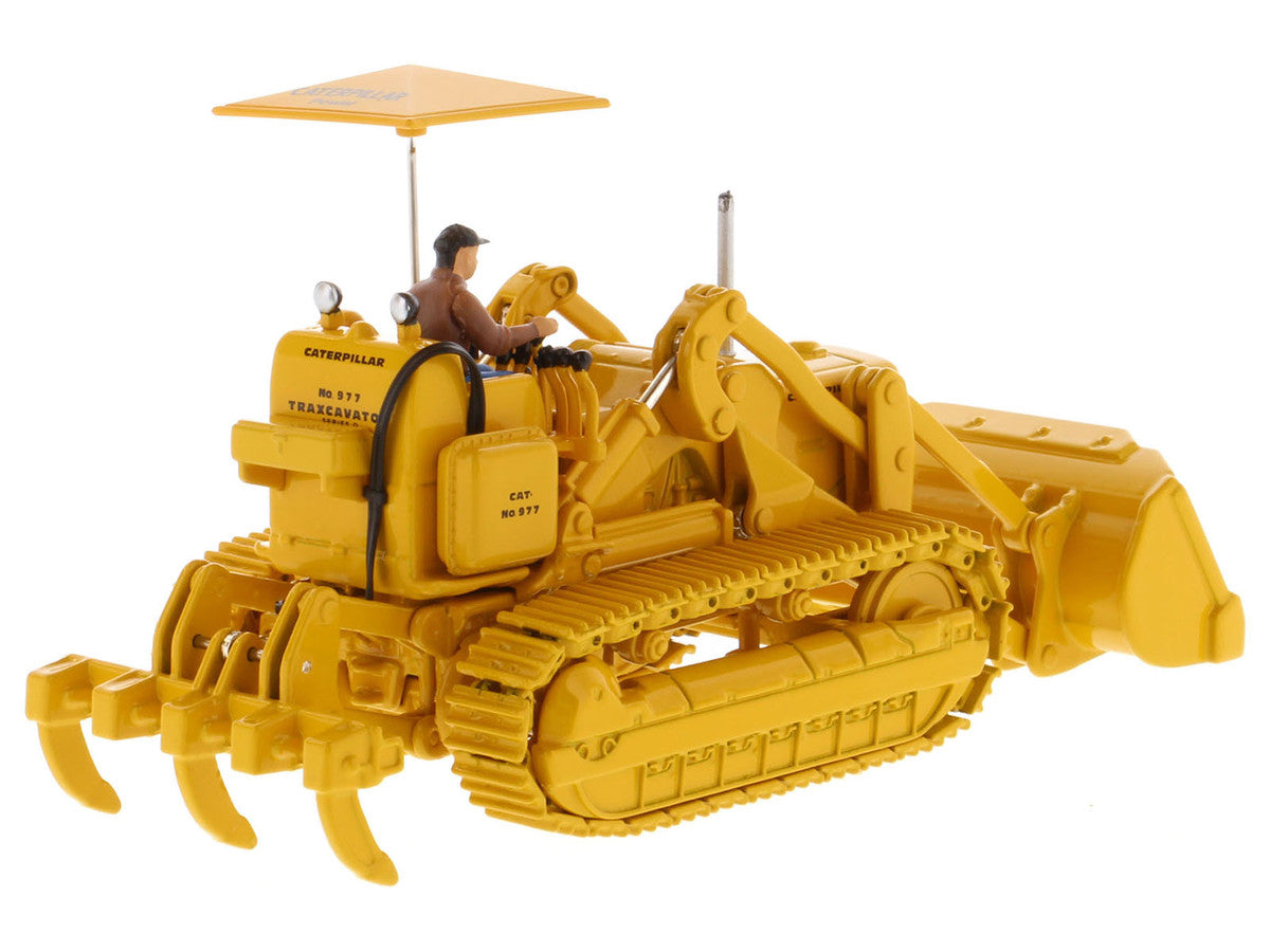 CAT Caterpillar 977D Traxcavator Yellow with Operator "Vintage Series" 1/50 Diecast Model by Diecast Masters by Diecast Masters