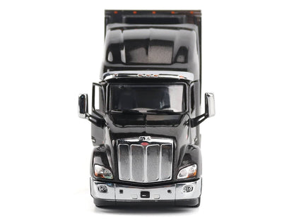Peterbilt 579 UltraLoft Truck Tractor Black Metallic with "CAT Caterpillar" Mural Trailer "Transport Series" 1/50 Diecast Model by Diecast Masters by Diecast Masters