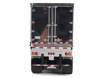 Peterbilt 579 UltraLoft Truck Tractor Black Metallic with "CAT Caterpillar" Mural Trailer "Transport Series" 1/50 Diecast Model by Diecast Masters by Diecast Masters