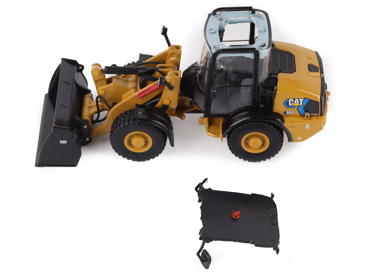 CAT Caterpillar 906 Electric Compact Wheel Loader Yellow with Operator "High Line Series" 1/50 Diecast Model by Diecast Masters by Diecast Masters