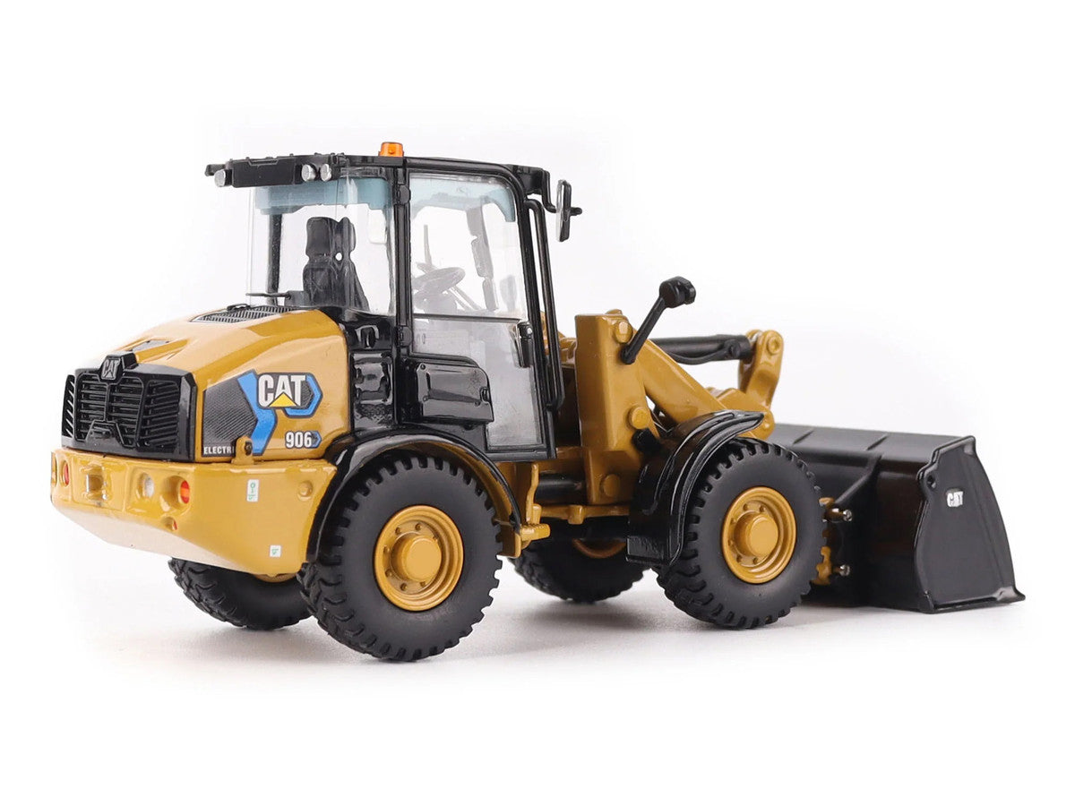 CAT Caterpillar 906 Electric Compact Wheel Loader Yellow with Operator "High Line Series" 1/50 Diecast Model by Diecast Masters by Diecast Masters