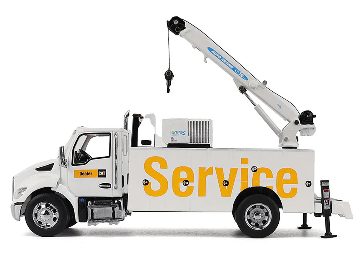 Kenworth T380 Auto-Crane Titan 85 Truck with Miller EnPak White "Transport Series" 1/50 Diecast Model by Diecast Masters by Diecast Masters