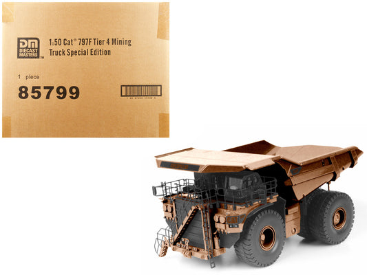 CAT Caterpillar 797F 4 Tier Mining Truck Copper Finish Special Edition "Commemorative" Series 1/50 Diecast Model by Diecast Masters by Diecast Masters