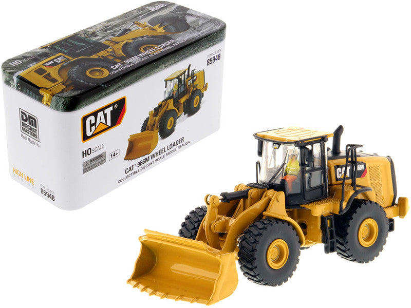 CAT Caterpillar 966M Wheel Loader with Operator "High Line" Series 1/87 (HO) Scale Diecast Model by Diecast Masters by Diecast Masters