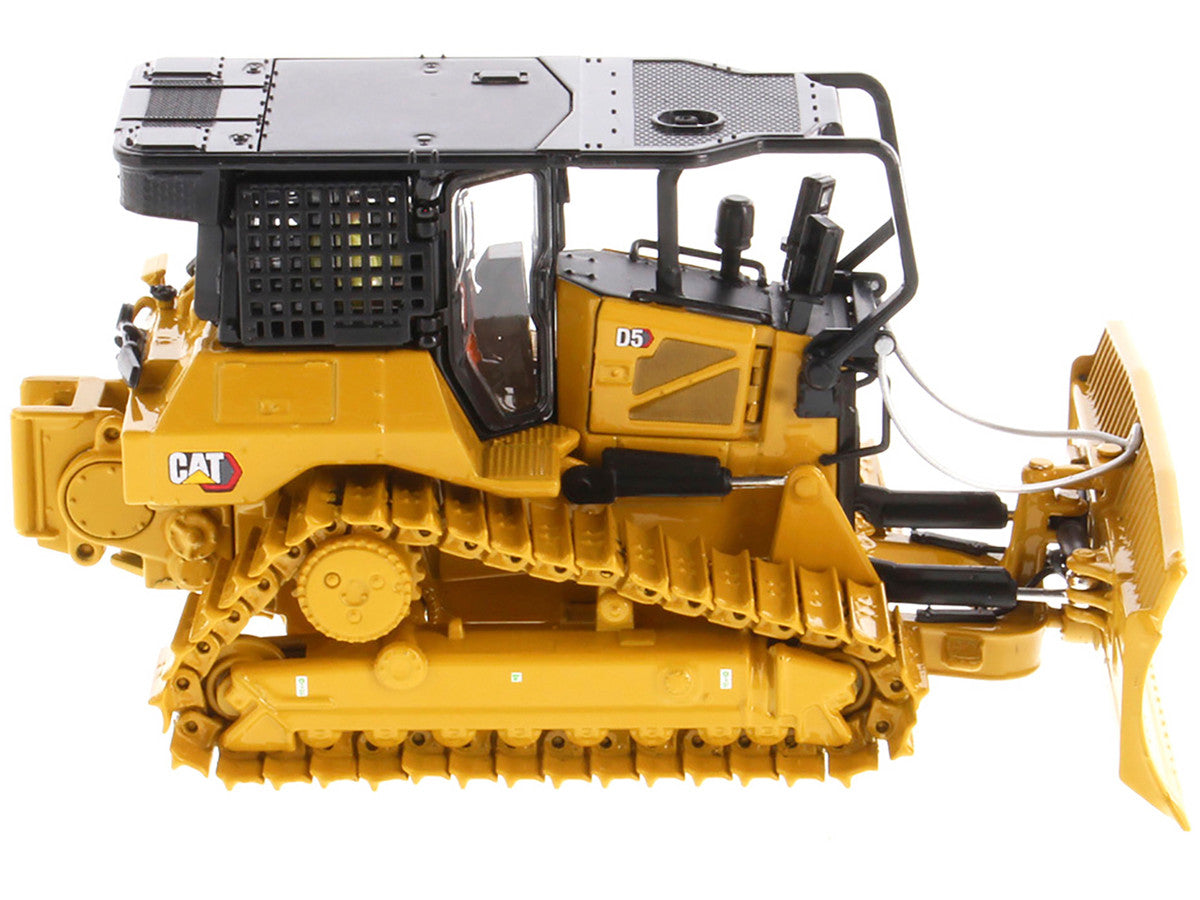 CAT Caterpillar D5 LGP Track Type Tractor Fire Dozer Yellow with Operator "High Line" Series 1/50 Diecast Model by Diecast Masters by Diecast Masters
