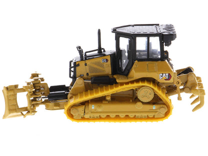 CAT Caterpillar D5 Track-Type Dozer Yellow with Fine Grading Undercarriage and Foldable Blade "High Line Series" 1/87 (HO) Scale Diecast Model by Diecast Masters by Diecast Masters