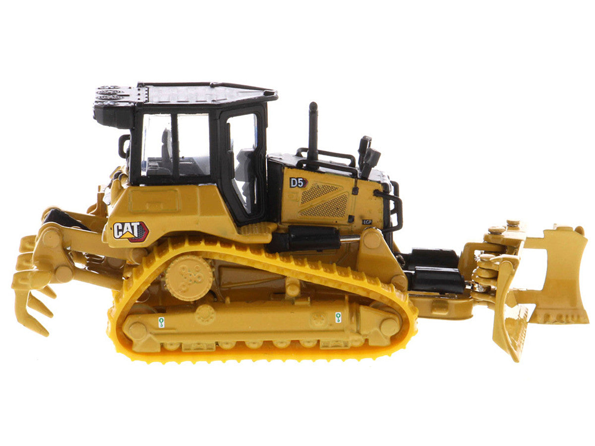 CAT Caterpillar D5 Track-Type Dozer Yellow with Fine Grading Undercarriage and Foldable Blade "High Line Series" 1/87 (HO) Scale Diecast Model by Diecast Masters by Diecast Masters
