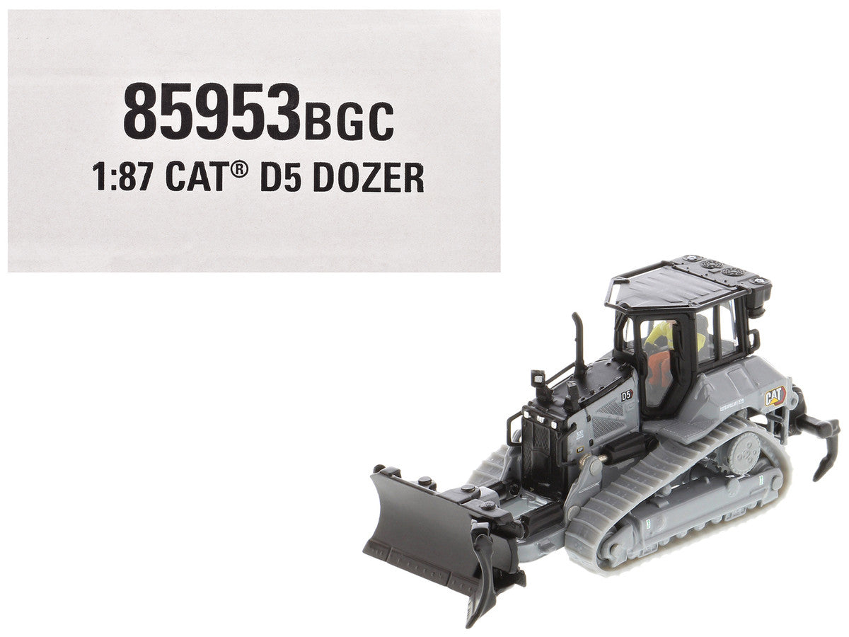 CAT Caterpillar D5 Track-Type Dozer "Centennial" Gray with Operator "High Line Series" 1/87 (HO) Diecast Model by Diecast Masters by Diecast Masters