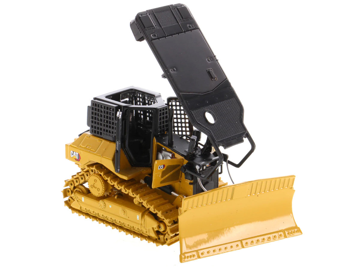 CAT Caterpillar D5 XR Fire Suppression Track Type Dozer Yellow "High Line" Series 1/50 Diecast Model by Diecast Masters by Diecast Masters