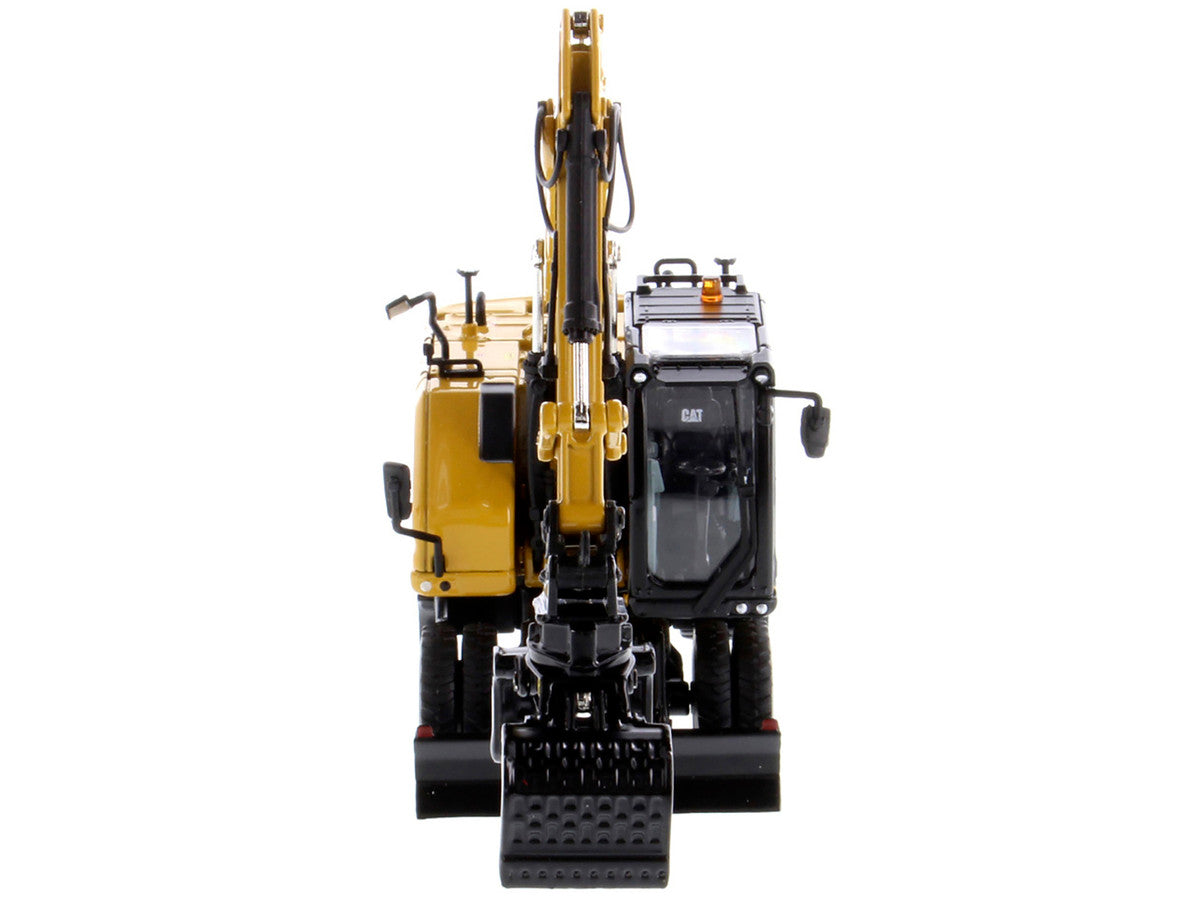 CAT Caterpillar M318 Wheeled Excavator Yellow with Operator "High Line" Series 1/50 Diecast Model by Diecast Masters by Diecast Masters
