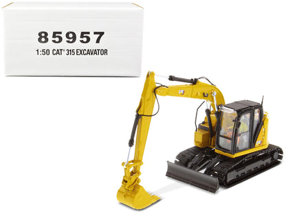 CAT Caterpillar 315 Track Type Hydraulic Excavator Yellow with Operator "High Line" Series 1/50 Diecast Model by Diecast Masters by Diecast Masters