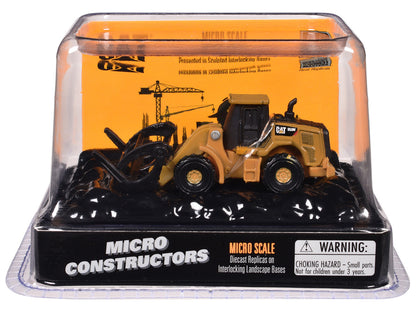 CAT Caterpillar 950M Wheel Loader (Log Fork Version) Yellow "Micro-Constructor" Series Diecast Model by Diecast Masters by Diecast Masters
