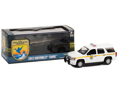 2012 Chevrolet Tahoe White with Yellow Stripes "U.S. Fish & Wildlife Service Law Enforcement" 1/43 Diecast Model Car by Greenlight by Greenlight