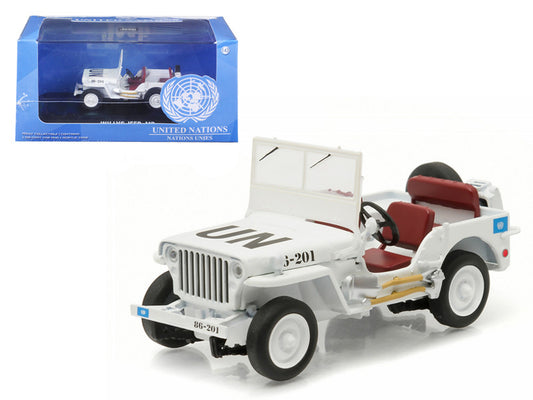 1944 Jeep Willys UN United Nations White 1/43 Diecast Model Car by Greenlight by Greenlight