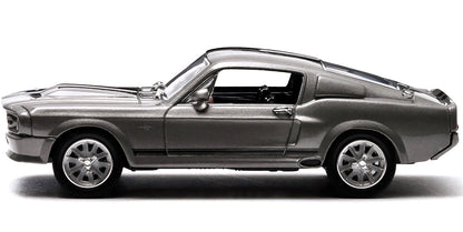 1967 Ford Mustang Custom "Eleanor" Gray Metallic with Black Stripes "Gone in 60 Seconds" (2000) Movie 1/43 Diecast Model Car by Greenlight by Greenlight