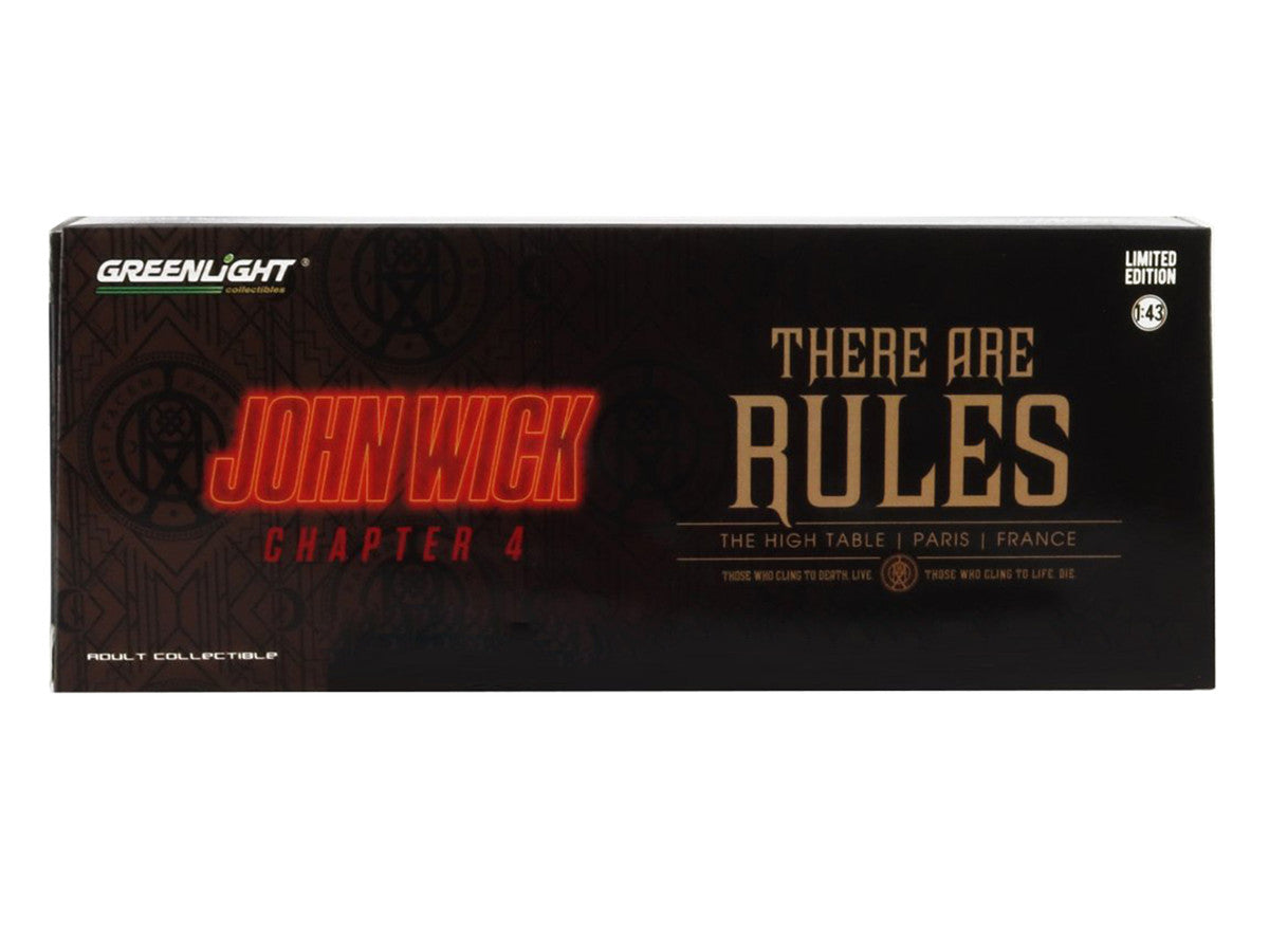 1971 Plymouth Barracuda Black "John Wick: Chapter 4" (2023) Movie "Hollywood" Series 1/43 Diecast Model Car by Greenlight by Greenlight