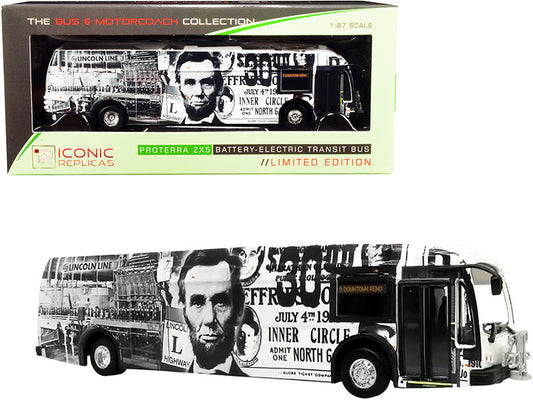 Proterra ZX5 Battery-Electric Transit Bus #9 "Downtown Reno" "Lincoln Line" (Nevada) "The Bus & Motorcoach Collection" 1/87 (HO) Diecast Model by Iconic Replicas by Iconic Replicas
