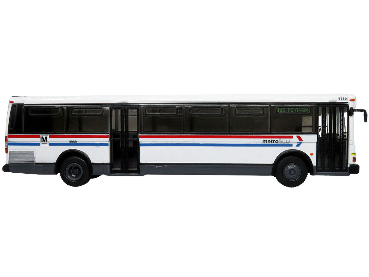1980 Grumman 870 Advanced Design Transit Bus WMATA (Washington Metropolitan Area Transit Authority) Metro Bus "16S Pentagon" "Vintage Bus & Motorcoach Collection" 1/87 Diecast Model by Iconic Replicas by Iconic Replicas