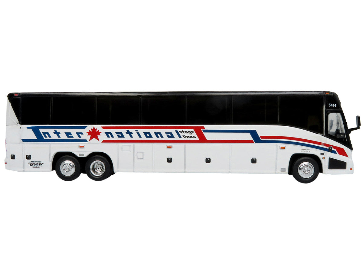 MCI J4500 Coach Bus "International Stage Lines" White "The Bus & Motorcoach Collection" Limited Edition to 504 pieces Worldwide 1/87 (HO) Diecast Model by Iconic Replicas by Iconic Replicas