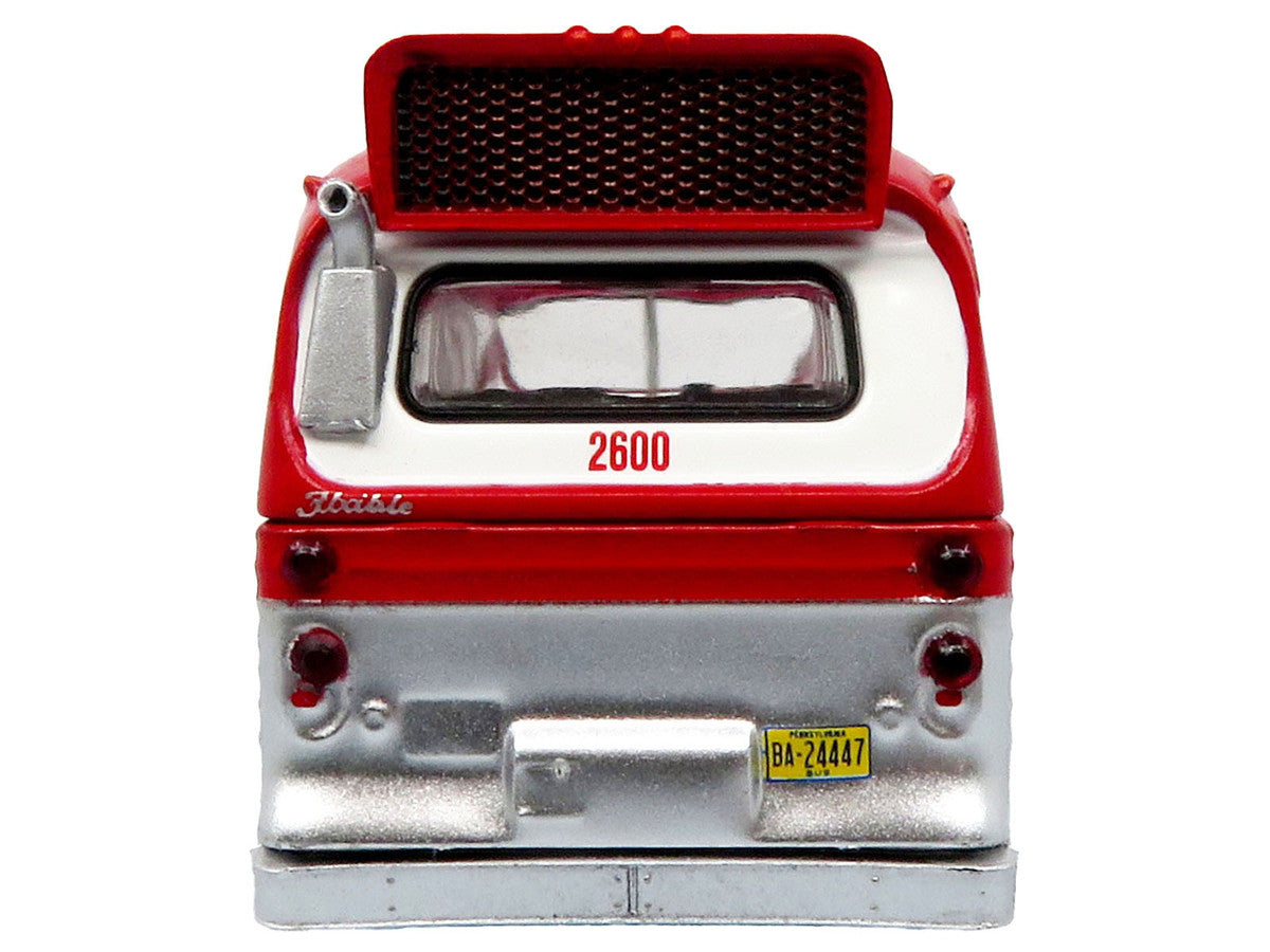 Flxible 53102 New Look Transit Bus "Pittsburgh Area Transit" Red and White "Vintage Bus & Motorcoach Collection" Limited Edition 1/87 (HO) Diecast Model by Iconic Replicas by Iconic Replicas