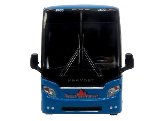 Prevost H3-45 Coach Bus "Great Canadian Coaches" Blue with Graphics Limited Edition 1/87 (HO) Diecast Model by Iconic Replicas by Iconic Replicas