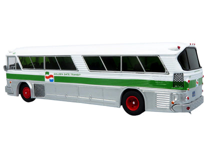 1964 MCI MC-5A Coach Bus "Golden Gate Transit" White with Green Stripes "Vintage Bus & Motorcoach Collection" Limited Edition to 504 pieces Worldwide 1/87 (HO) Diecast Model by Iconic Replicas by Iconic Replicas
