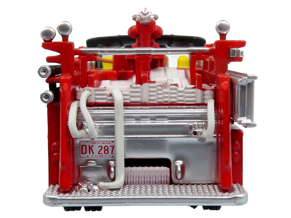1974 Ward LaFrance Fire Engine "Chicago Fire Department - Engine 49" Red with Black Top "5 Alarm" Series Limited Edition 1/87 (HO) Diecast Model by Iconic Replicas by Iconic Replicas
