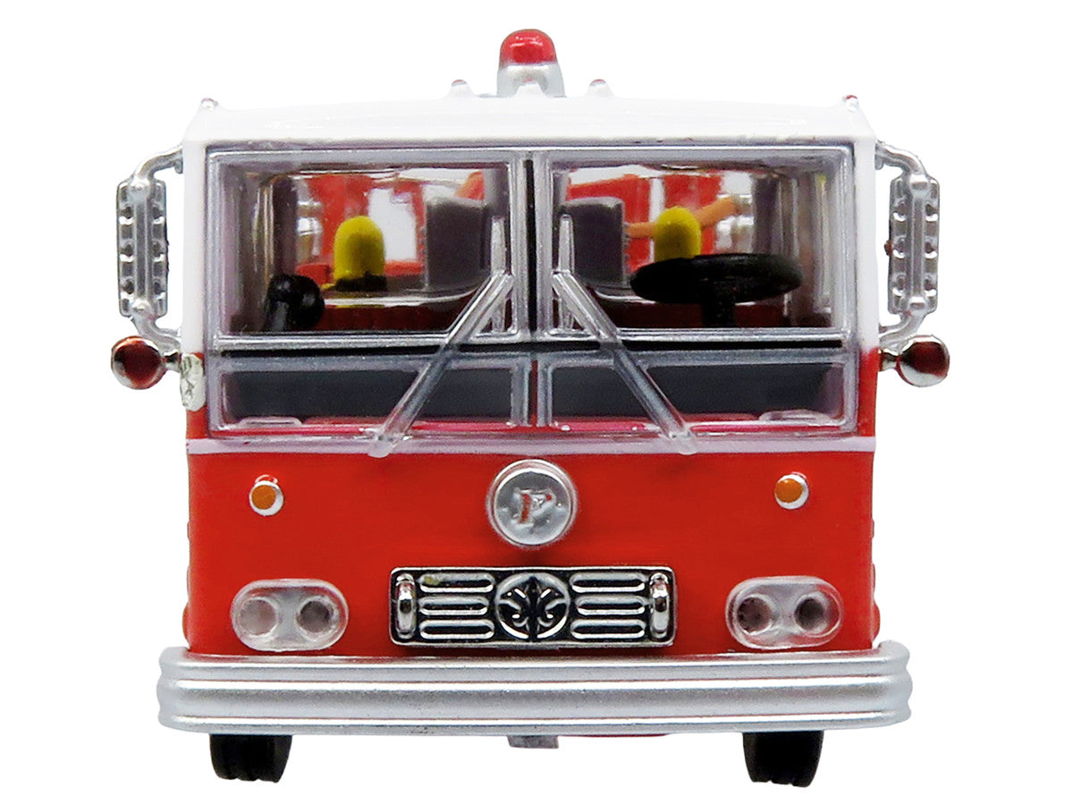 1974 Ward LaFrance Fire Engine "San Francisco Fire Department – Engine 31" Red with White Top "5 Alarm" Series Limited Edition 1/87 (HO) Diecast Model by Iconic Replicas by Iconic Replicas