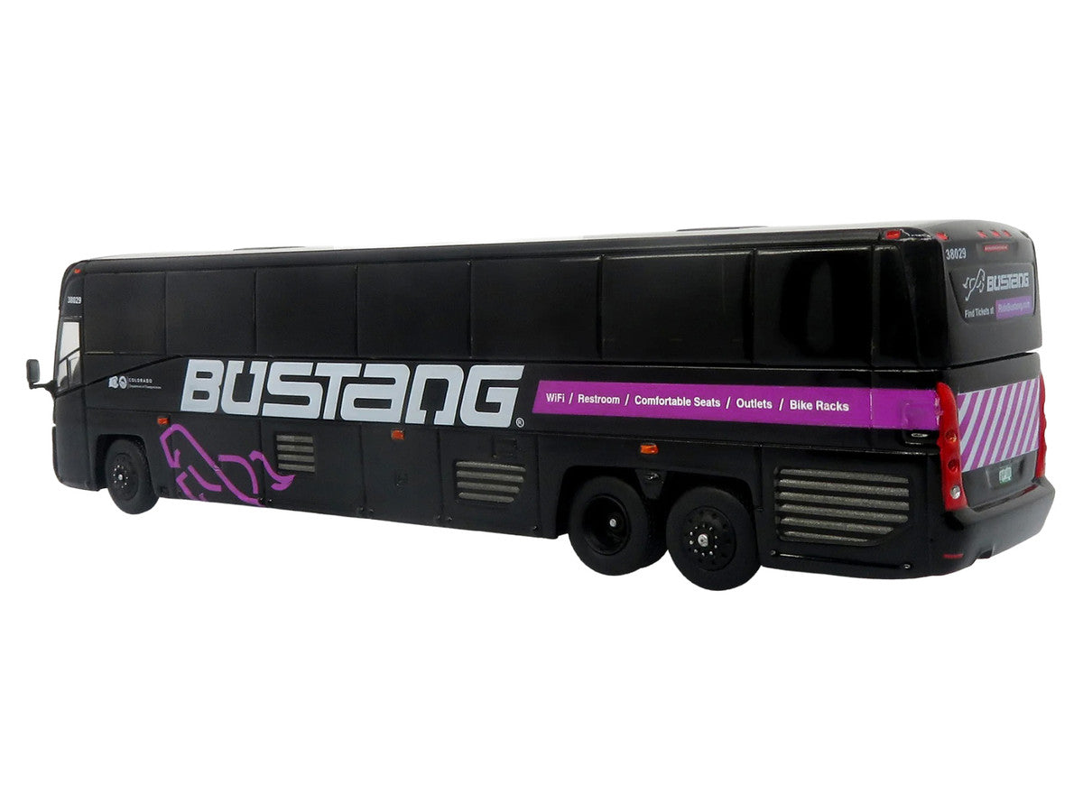 MCI D4520 Commuter Coach Bus "Bustang - Colorado Department of Transportation" Black "The Bus & Motorcoach Collection" Limited Edition to 504 pieces Worldwide 1/87 (HO) Scale Diecast Model by Iconic Replicas by Iconic Replicas