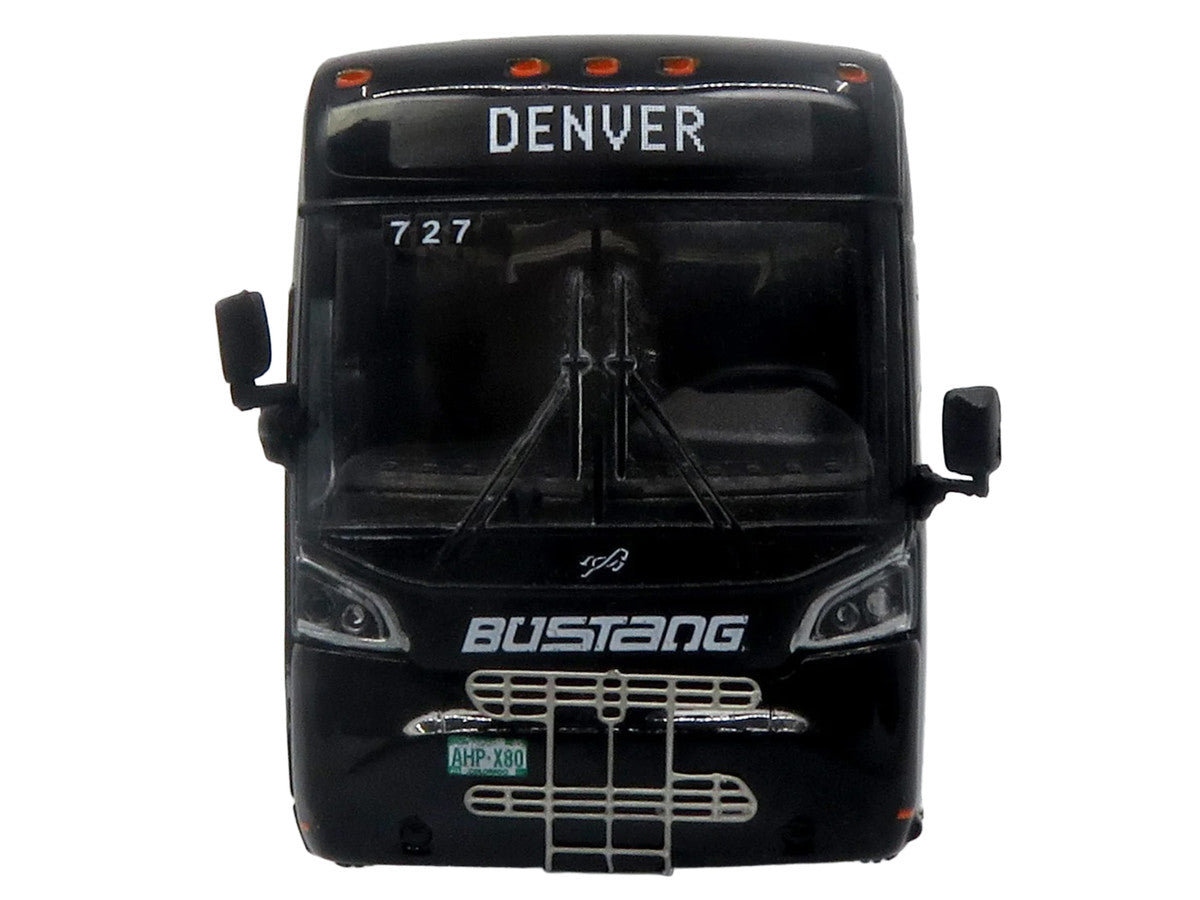 MCI D4520 Commuter Coach Bus "Bustang - Colorado Department of Transportation" Black "The Bus & Motorcoach Collection" Limited Edition to 504 pieces Worldwide 1/87 (HO) Scale Diecast Model by Iconic Replicas by Iconic Replicas