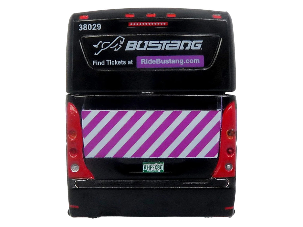 MCI D4520 Commuter Coach Bus "Bustang - Colorado Department of Transportation" Black "The Bus & Motorcoach Collection" Limited Edition to 504 pieces Worldwide 1/87 (HO) Scale Diecast Model by Iconic Replicas by Iconic Replicas