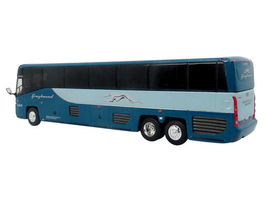 MCI D4520 Commuter Coach Bus "Greyhound Lines" Blue with Light Blue Stripes "The Bus & Motorcoach Collection" Limited Edition to 504 pieces Worldwide 1/87 (HO) Scale Diecast Model by Iconic Replicas by Iconic Replicas