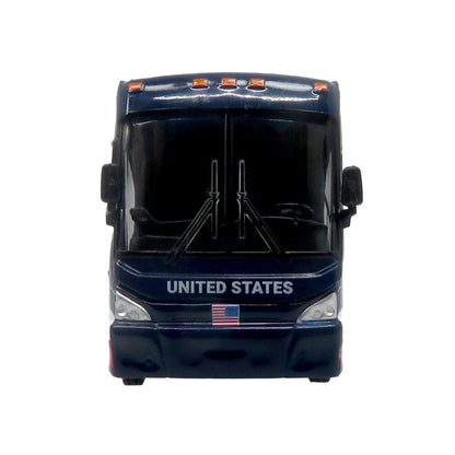 MCI J4500 Coach Bus "United States National Soccer Team" Dark Blue with Graphics "International Federation of the Global Game" Series Limited Edition to 504 pieces Worldwide 1/87 (HO) Diecast Model by Iconic Replicas by Iconic Replicas